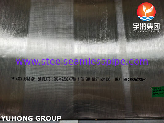 ASTM B127 Monel 400 + ASTM A516 Gr.60 Steel Clad Plate Explosive Cladding Pressure Vessel