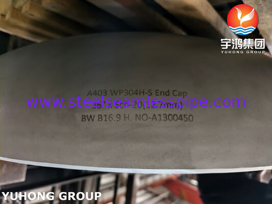 ASME SA403 / ASTM A403 WP304H End Cap ASME B16.9 Stainless Steel Buttweld Pipe Fittings