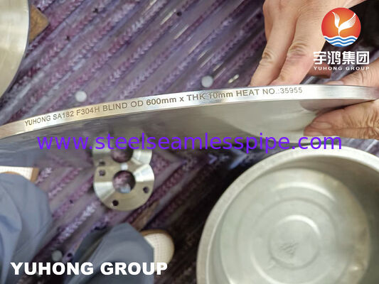 Forged ASTM A182 F304H Stainless Steel Blind Plate / Flange Flat Face