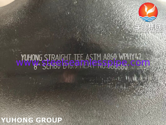 ASTM A860 WPHY 42 Carbon Steel Straight Tee ASME B16.9 Steel Buttweld Pipe Fittings