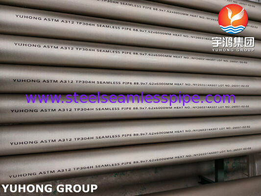 ASTM A312 TP304H / 1.4948 Stainless Steel Seamless Pipe Pickled Annealed Round Pipe