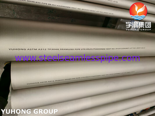 ASTM A312 TP304H / 1.4948 Stainless Steel Seamless Pipe Pickled Annealed Round Pipe