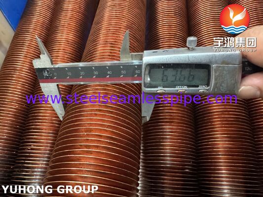 ASTM A106 Gr.B Embedded Finned Tubes with CU-T2 Copper Fins for Air Coolers