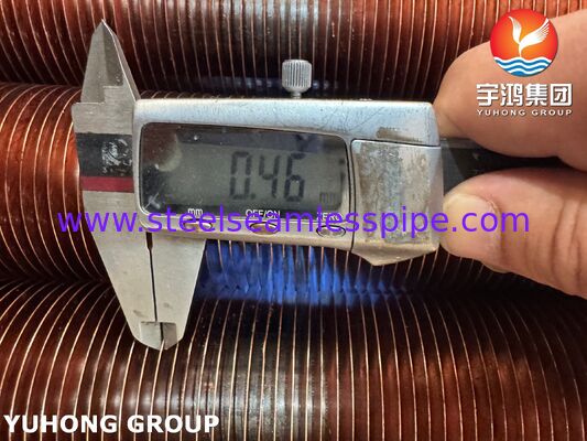 ASTM A106 Gr.B Embedded Finned Tubes with CU-T2 Copper Fins for Air Coolers