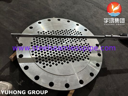 ASME SA240 304 Stainless Steel Tubesheet with Precision CNC Drilled Holes for Heat Exchanger Core Compliant with TEMA Standards