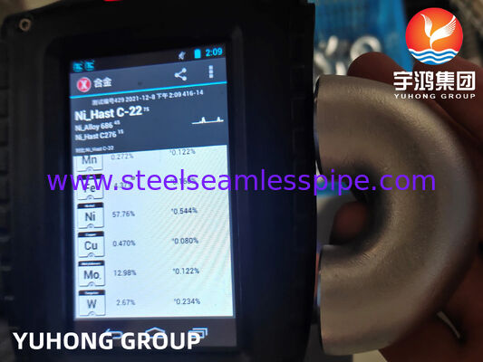 ASTM B366 HASTELLOY C22 UNS N06022 Low C-Ni-Mo-Cr Alloy Forging 180° SR Elbow Return Bend