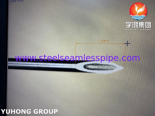 SUS304 26G Medical Grade Stainless Steel Back Cut Needle Tube For EMG Needles ISO9626