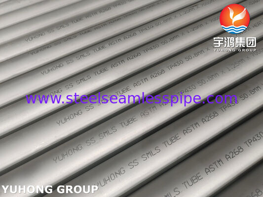ASTM A268 TP430 , UNS S43000 Stainless Steel Seamless Tube For Heat Exchanger Tube
