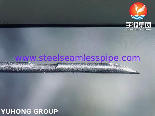 Medical Grade Stainless Steel Back Cut Notched Needle Tube For IV Catheter ISO9626 SUS304