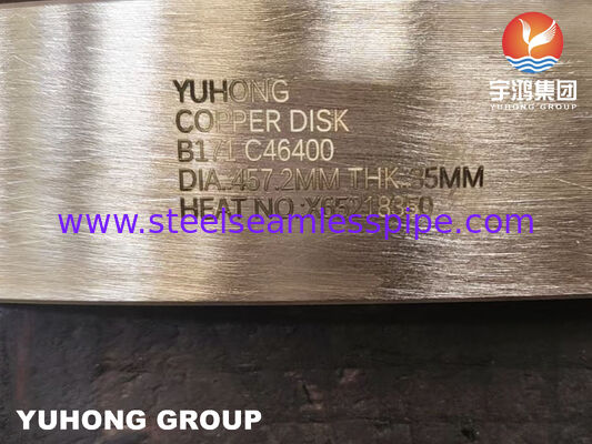 ASTM B171 C46400 Naval Brass Copper Disc for Marine & Industrial Applications