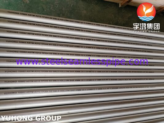 ASTM A312 TP304 / UNS S30400 Seamless Stainless Steel Hollow Bar For Chemical Industry