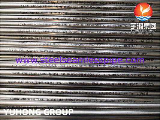 Stainless Steel Heat Exchanger Tube Stainless steel welded tube  ASTM A249 TP304 TP304L With High Performance,Pickled Annealed ,Plain End