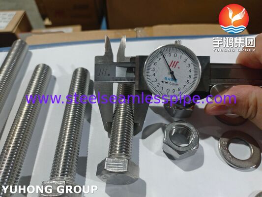 Super Duplex Fasteners ISO4017 S32205 2205 Duplex Steel Hex Bolt Nut Washer