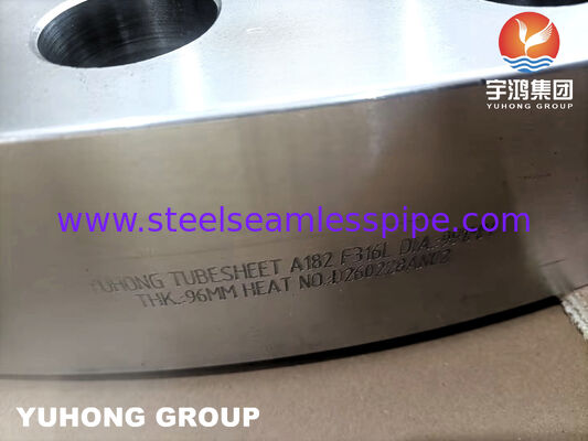 ASTM A182 F316L Stainless Steel Forged Tubesheet with Precision Machined Tube Holes for Heat Exchangers