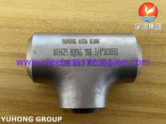 ASTM B366 WPNCMC Fittings UNS N06625 / Inconel 625 Nickel Alloy Tee ASME B16.5 Fittings