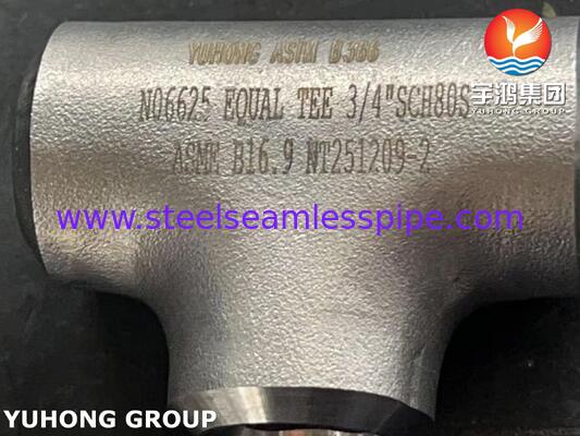 ASTM B366 WPNCMC Fittings UNS N06625 / Inconel 625 Nickel Alloy Tee ASME B16.5 Fittings