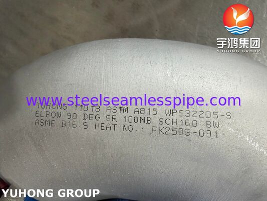 ASTM A815 WPS32205 Duplex Steel Elbow Duplex 2205 90 Degree Elbow LR B16.9 Pipe Fittings