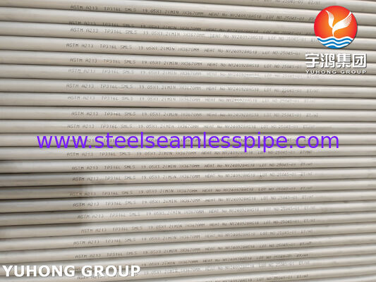 ASTM A213 TP316L 1.4404 Seamless Stainless Steel Tube For Water Treatment , ET / HT
