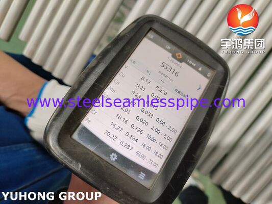 ASTM A213 TP316L 1.4404 Seamless Stainless Steel Tube For Water Treatment , ET / HT