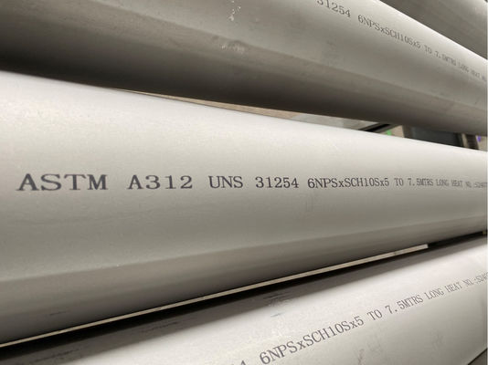 ASTM A312 S31254 Duplex Stainless Steel Pipes For Offshore