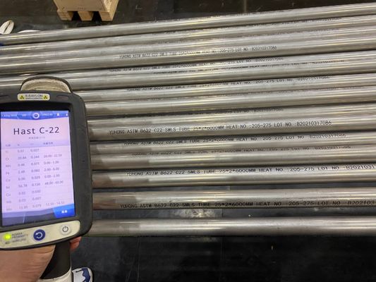 ASTM B622 C22 (UNS NO6022)  HASTELLOY STEEL SEAMLESS TUBE, ET (ASTM E571) , UT(ASTM E213)