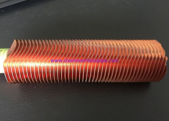 25.4MM 1&quot; Finned Copper Tubing CuNi 90/10 Shape Type UNS12200 / UNS14200