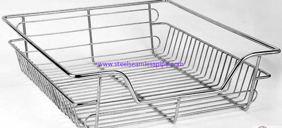 Industrial Bright / Matt Stainless Steel Wire Forming Basket Customized Sizes