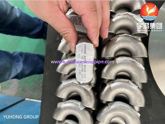 Alloy Steel Pipe Fittings , ASTM B366 Hastelloy C22 / 2.4602 180 Degree Elbow