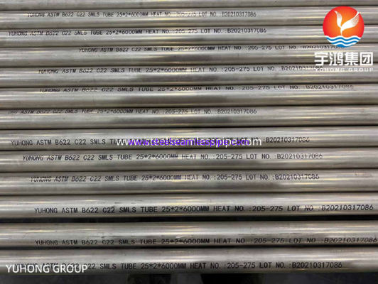 ASTM B622 C22 UNS N06022 Hastelloy Steel Seamless Tube 25*2*6000mm