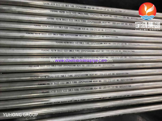 ASTM B622 C22 UNS N06022 Hastelloy Steel Seamless Tube 25*2*6000mm