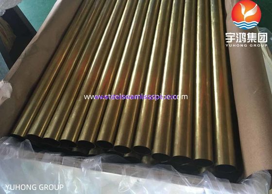 ASTM B111 UNS C44300 Admiralty Brass Seamless Tube, Copper Alloy Heat Exchanger Tube