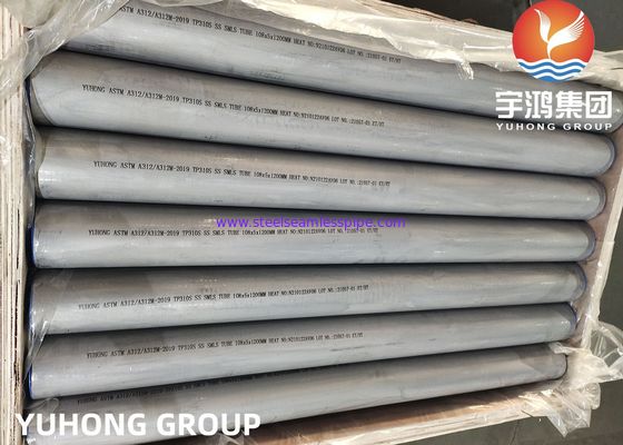 Round ASTM A312 TP310S Stainless Steel Seamless Pipe Eddy Current Test