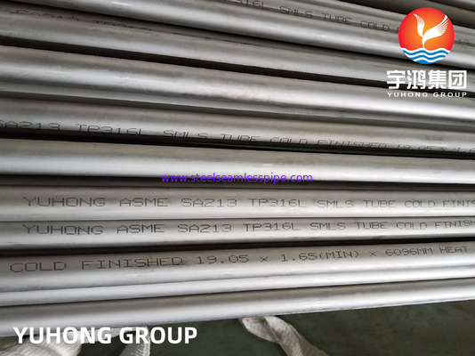 STAINLESS STEEL SEAMLESS TUBE ASTM A213 TP304 TP316L MIN.WALL THICKNESS