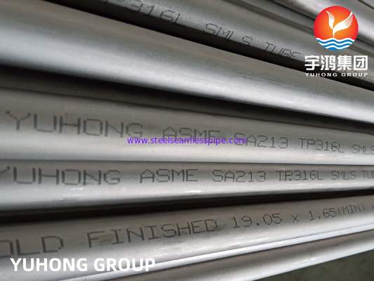 STAINLESS STEEL SEAMLESS TUBE ASTM A213 TP304 TP316L MIN.WALL THICKNESS