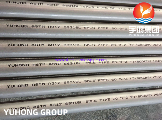 ASME SA312 TP316L Stainless Steel Seamless Pipe