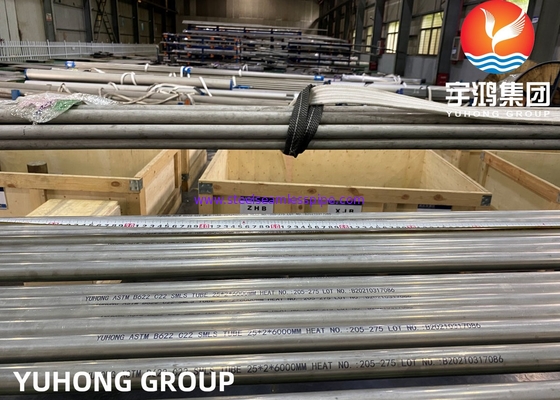 ASME SB622 UNS N06022, 2.4602, Hastelloy C22 Seamless Nickel Alloy Tube, Bright Surface