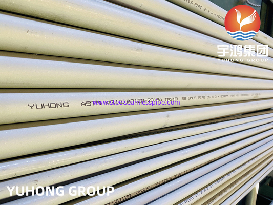 ASTM A312 / ASTM A511 TP316 / 316L (1.4404)  Stainless Steel Seamless Pipe Pickled Annealed ABS Certification