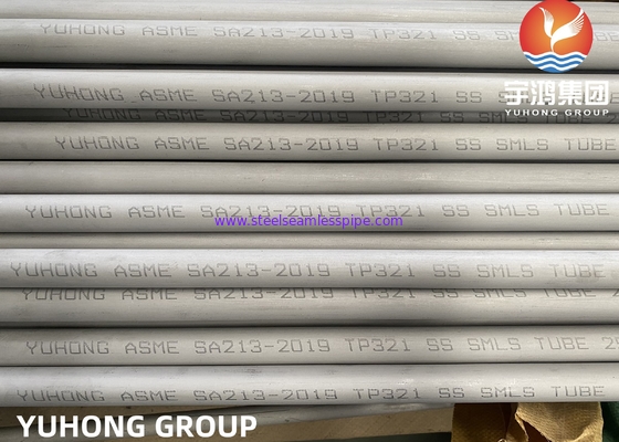 ASTM A213 TP321, 1.4541 Seamless Stainless Steel Boiler Tubes Pickled And Annealed