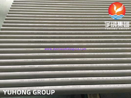 ASTM A269 TP304 Stainless Steel Seamless Tube 38.1*1.59*4572