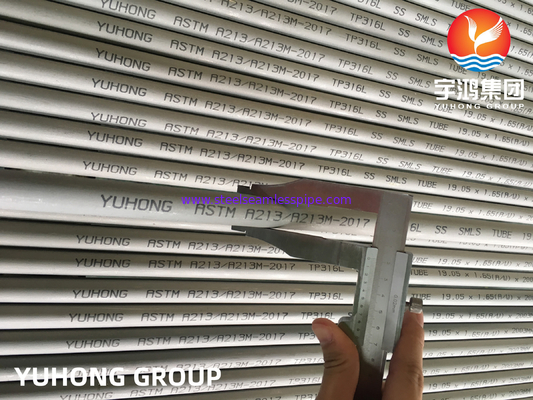 Round Stainless Steel Seamless Pipe ASTM A213 TP316L NDT Available