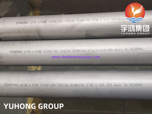 Pickled and Annealed , ASTM A790 UNS32750 Duplex Stainless Steel Pipes