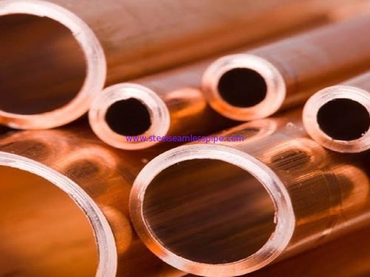 Seamless Copper Alloy Tube ASTM A75 ASTM A88 GB1527 T2 TU2 , TP2  Y / M Type