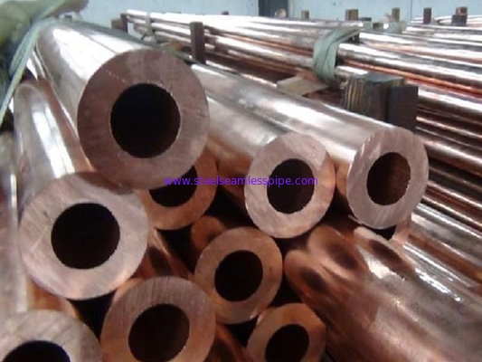 Seamless Copper Alloy Tube ASTM A75 ASTM A88 GB1527 T2 TU2 , TP2  Y / M Type