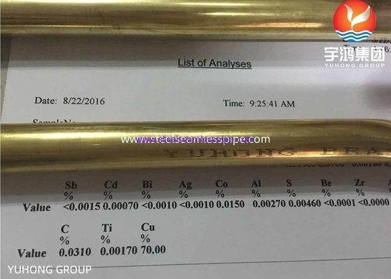 Heat Exchanger Tube ASTM B111 UNS C44300, UNS C68700 Copper Alloy Seamless Tube