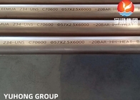 ASME A234 SB111/B111M Copper Nickel Alloy C70600 C70620 C70800 C71500 C72200 C68700 Seamless Copper Pipe / Tube