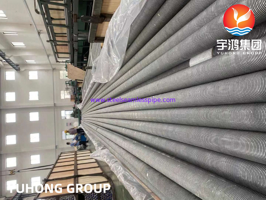 ASTM A249 TP304 Stainless Steel Welded Tube with AL Fin HFW Solid Finned Tube