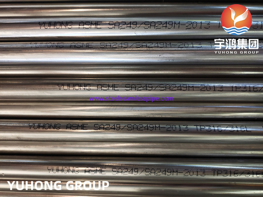 ASTM A249 / ASME SA249 TP316L BA Stainless Steel Welded Tube For Heat Exchanger