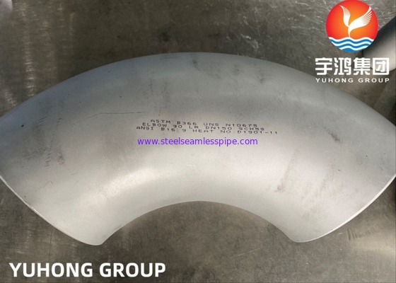 Butt Weld Fitting, ASTM B366 UNS N10675(Hastelloy B-3) Nickel Alloy Elbow 90Deg LR B16.9