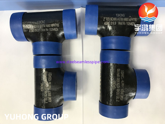 ASTM A860 WPHY60 SCH40 BW B16.9 STEEL PIPE FITTINGS BLACK PAINTING