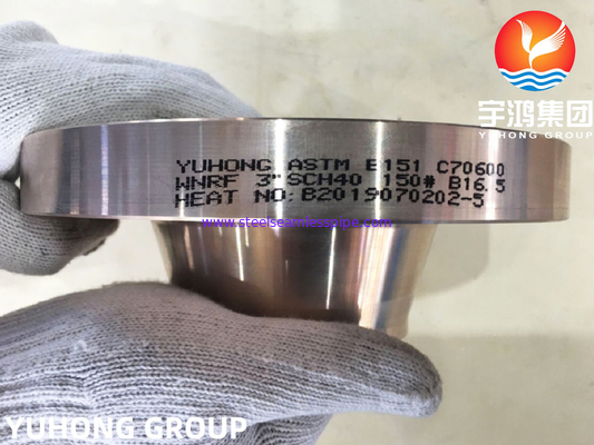 COPPER NICKEL WELDING NECK FLANGE B151 C70600 / DIN 2.0872 RF TYPE